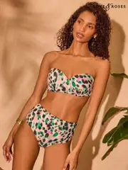 Love & Roses Neutral Animal Animal Print Bikini Set (AV8343) | $115