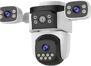 8K WiFi Camera 15MP 4G Sim Card Surveillance Camera PTZ Smart Home Auto Tracking Waterproof CCTV External IP Camera(U/S,4G Cam 64G SD)