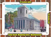 METAL SIGN - Massachusetts Postcard - Kings Chapel, Boston, Mass. [Front]