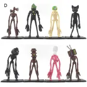 6/8pcs Siren Head Model Anime Figurine Collectibles Cute Car Interior Cake Top Decor For Fans