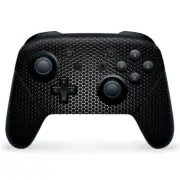 Nintendo Switch Pro Controller Skin Decal Vinyl Wrap - Black Metal Pattern