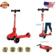 Adjustable Red Ziggy Scooter with Solid PU Tires for Kids 5+ | Max Load 110lbs