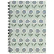 Otto A4 Notebook 200 Pages Teal Flora