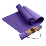 Powertrain TPE Yoga Exercise Mat Home Gym Pilates Floor Fitness 6mm Thick - Lilac