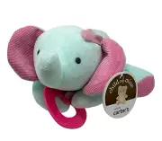 CARTER'S Child Mine Green Pink Musical Elephant VIDEO Plush Pull String Flower