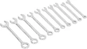10Pcs Ratcheting Wrench Set, Combination Spanner Set, 72 Teeth Box End and Open End Ratcheting Wrench Set with Storage Bag, 15 Degree Open Double Head for Home, Bike, Car Repairs