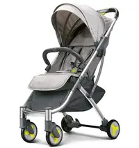 在飛比找Yahoo!奇摩拍賣優惠-babyruler嬰兒推車可坐可躺輕便折疊擋風兒童寶寶嬰兒車