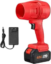 Blower, Cordless Air Duster, Handheld Air Blower, Red, Black, Blue, Powerful 200 Mph Airflow, Rechargeable, Compact and Lightweight Design for Automotive Interior, Home Appliances
