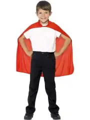 Short Cape Red Vampire Superhero Halloween Costume Fancy Dress Accessory