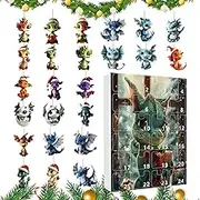 2024 Advent Calendars To Christmas | Advent Calendars To Christmas | Calendar 2024 Christmas Advent Acrylic Dinosaur Ornament | Unique Holiday Countdown Calendars For Home