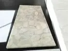 Stunning Handmade White Quartz Kitchen Island Dining Table with Agate Accents