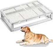 Pushglossy Raised Dog Grooming Tub Dog Tubs for Bathing with 2 Pcs Non Slip Plastic Floor Grid Professional Dog Grooming Supplies for Home Bathtub Sink Washing Keep Pets Above Water
