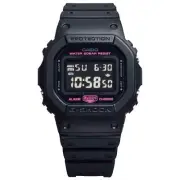 G-Shock DW5600 Digital Black Pink Ribbon Men's Watch - Brand New