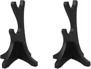 Two Tiers Wand Display Stand,Wizard Wand Display Stand,Wooden Holder 2 Tiered Stand Rack for Collection