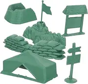 Y Model Set for Boys Simulate Battle Building Blocks Sandbox Toys 7pcs Scene Components