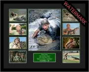 STEVE IRWIN THE CROCODILE HUNTER LIMITED EDT 100 ONLY SIGNED FRAMED MEMORABILIA