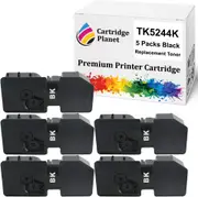 5-Pack Black Non-Genuine Toner Cartridge for Kyocera TK-5244K TK5244K (4,000 Pages) for M5526CDN M5526CDW P5026CDN P5026CDW