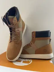 Timberland TB 0A2HE2 231 Davis Square Toe Leather Boot Wheat Color Men Size 11.5