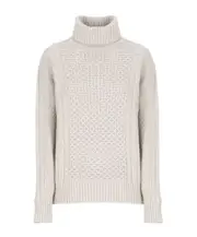 Fabiana Filippi Turtleneck Knitted Jumper IT40,IT42,IT38 White