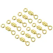 Fishing Barrel Swivels, 40Pcs 28LBS Copper Rolling Terminal Tackle, Golden