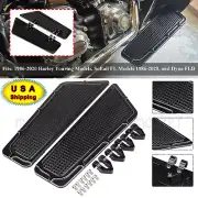 CNC Black Driver Stretched Floorboard Footboard for Harley Street Road Glide FLD