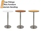 RAPIDLINE RAPID DRY BAR TABLE BEECH, CHERRY, WHITE WITH CHROME ROUND BASE
