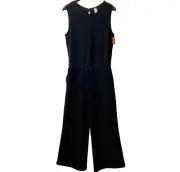 Spanx AirEssentials Sleeveless Stretch Drawstring Jumpsuit Women's Large Black