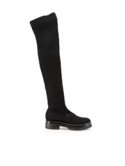 Black 20 Stretch Knit Over the Knee Boots
