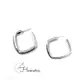 Hemera | 美式正方形耳環 簡約造型 約會氣質款 小圓圈 歐膩最愛 質感爆好（銀色） (3.1折)