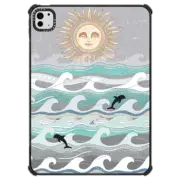 iPad Pro 11-inch (M4) iPad Impact Case sunset dolphin waves ipad