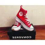 CONVERSE RUN STAR HIKE HI 167107C 紅色 鋸齒帆布鞋 增高效果 高筒