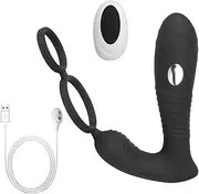 Vibrator Lock Ring Strap On Lock Powerful Shock Vibrators For Men Cock Rings Masturbator Sex Machine Anal Plug Women Butt Sex Toys
