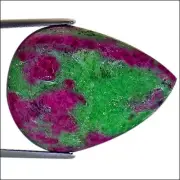 22.98 Ct Natural Ruby Zoisite Gemstone Green Pink Color Pear Cut
