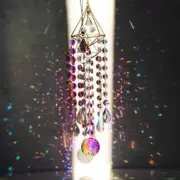 New Crystal Wind Chimes Colorful Home Garden Patio Lawn Hanging Decor Ornament