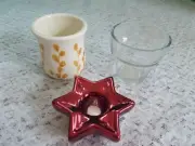 Set of 3, Candle Holders- White Barn Co. & Robert Alan Co. & One From Mexico