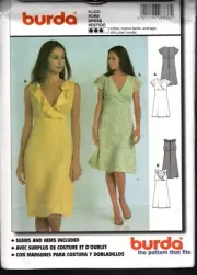 Burda Pattern 8836 Ladies Dress Sizes 8 - 18