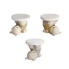 Bear Statue Side Table Sofa Table NightStand Round Storage Tray Creative End