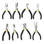 8PCS Mini Pliers Tools Kit High-Quality Metal Durable Portable Lightweight For Jewelry Making Beading DIY Projects Inclu