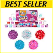 Creative Fun with Elmer's Premade Slime Party Pack - 20 Non-Toxic Jars