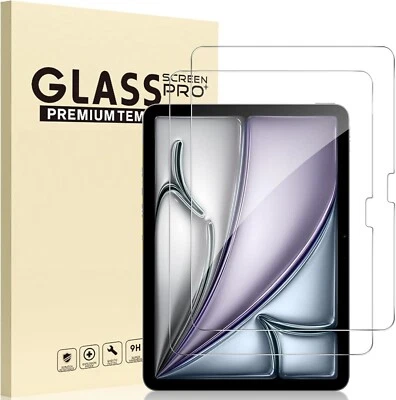 (2 Pack) Apple 13-inch iPad Air Screen Protector Tempered Glass For iPad Air 13"