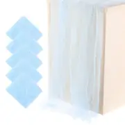 5Pcs Light Blue Table Runner 63 x 120 Inch Pearl Table Cloth Wedding Decor