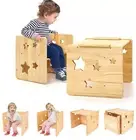 2PCS Kids Table and Chair Set Children Activity Play Study Desk Weaning Table