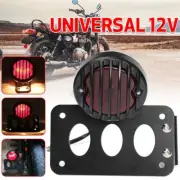 Motorbike Tail Brake Light License Number Plate Side Bracket Stop Chopper Kit AU