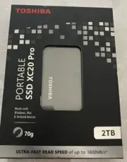 Toshiba XC20 Pro USB-C Portable SSD 2TB 70g Ultra Fast Read 1600Mb/s