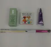 Sample size Makeup lot with brush~whats the tea, ~ Clinique, ~ urban decay.