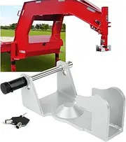 Aupar Heavy-Duty Gooseneck Trailer Lock, Gooseneck Lock Fit for Heavy Trailers, Livestock Haulers and RVs - Silver