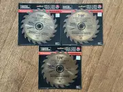 Lot of 3 Master Mechanic Laser X2 V-Tooth Saw Blade 7-1/4" Tungsten Carbide USA