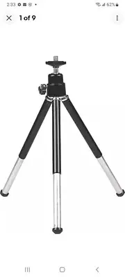 DURABLE MINI DESKTOP TRIPOD FOR CAMERAS OR SMARTPHONES. FOLDS TO 6".
