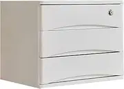 Data File Cabinet Office Desktop Storage Box Rack, 3-Layer Drawer Type Lockable, Can Store A4 Paper, Magazines, Documents (Color : C, Size : 40×28×31cm)