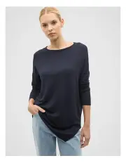 [Seed Heritage] Core Asymmetrical Top in Twilight Blue